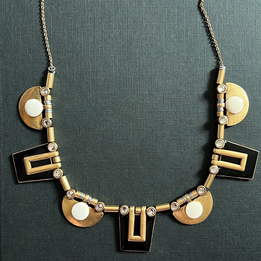 J. Crew Gold Geometric Statement Necklace